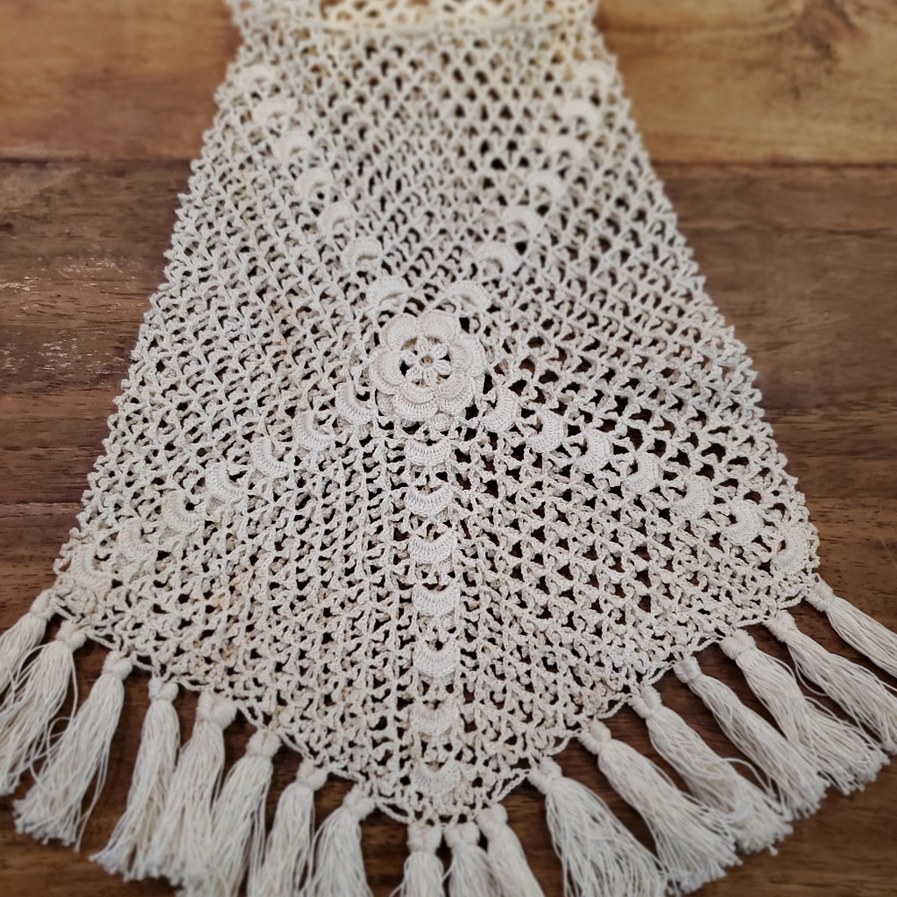 ** SOLD ** Antique/Victorian hand made crocheted bag - Bridal bag - Picture 3 of 8